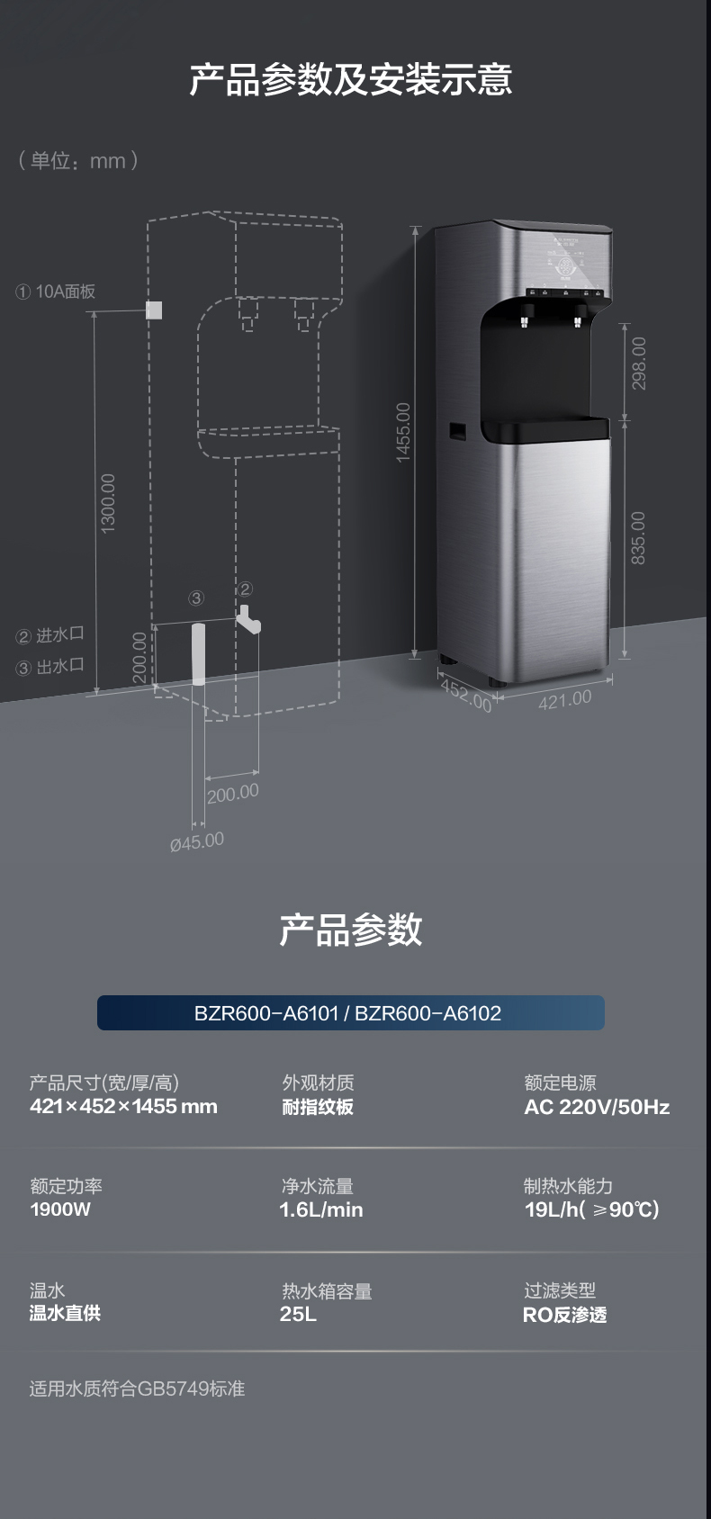 A.O.史密斯商用净水云金刚新款BZR600-A6101 详情图 22