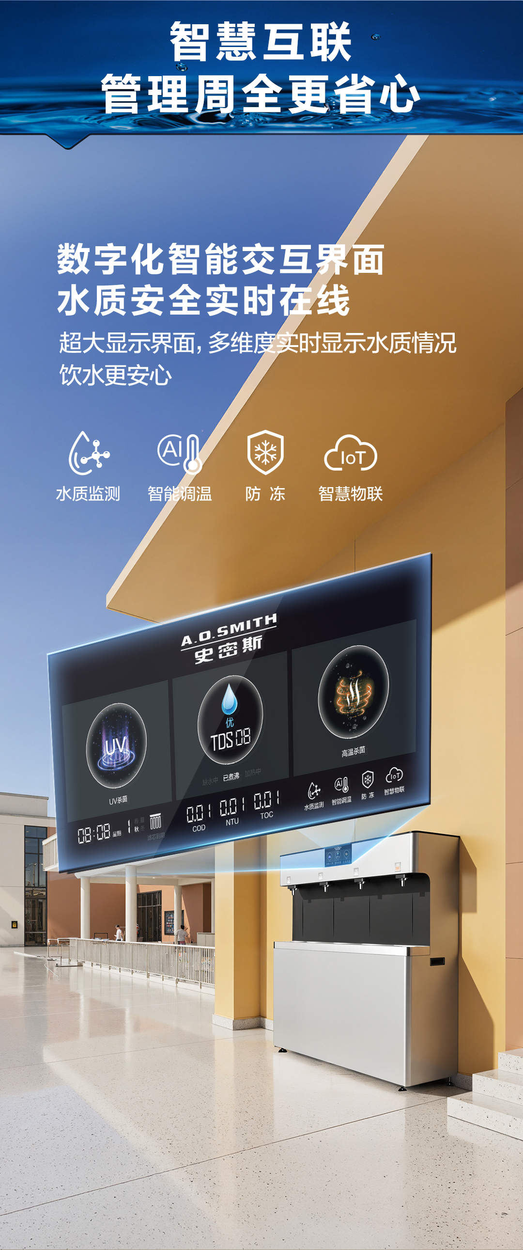 供100-200人 BZR800-S7 A.O.史密斯校园饮水平台 详情图 7