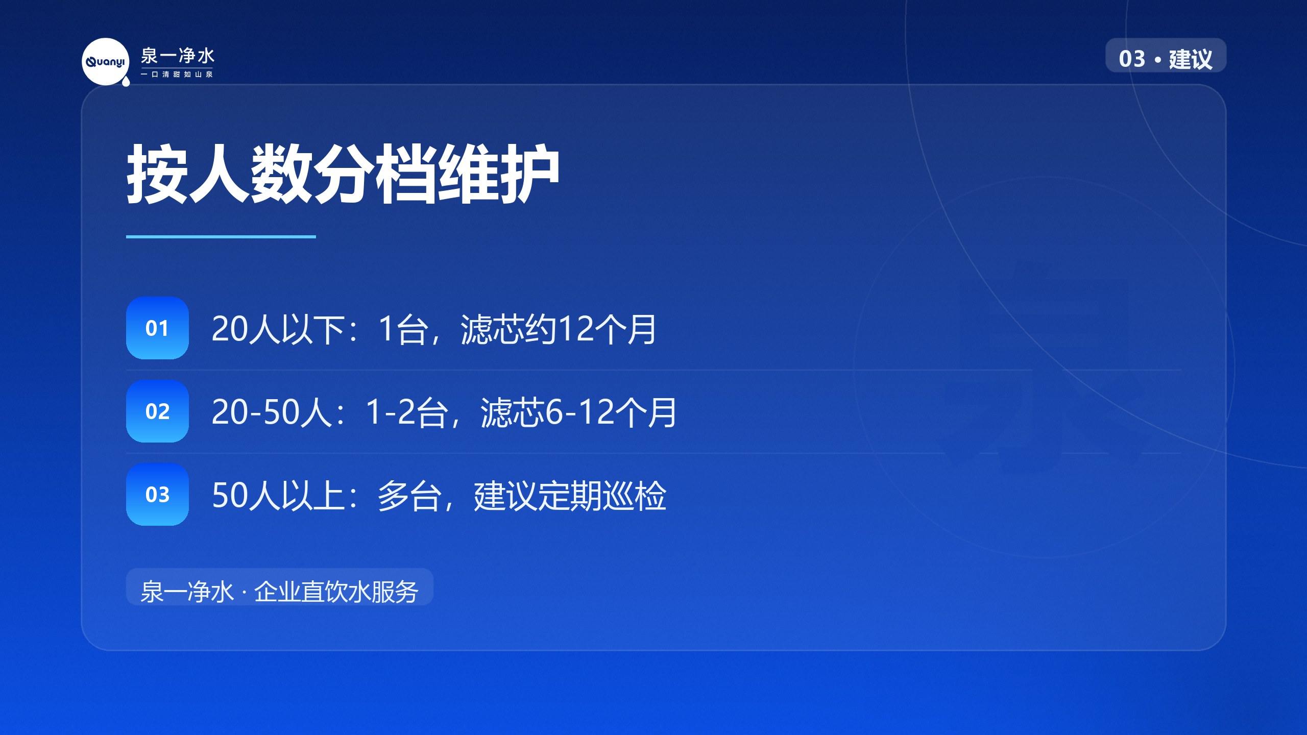 按人数分档维护